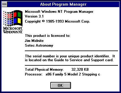 windows NT 3.1